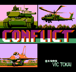 Conflict title screen for Famicom